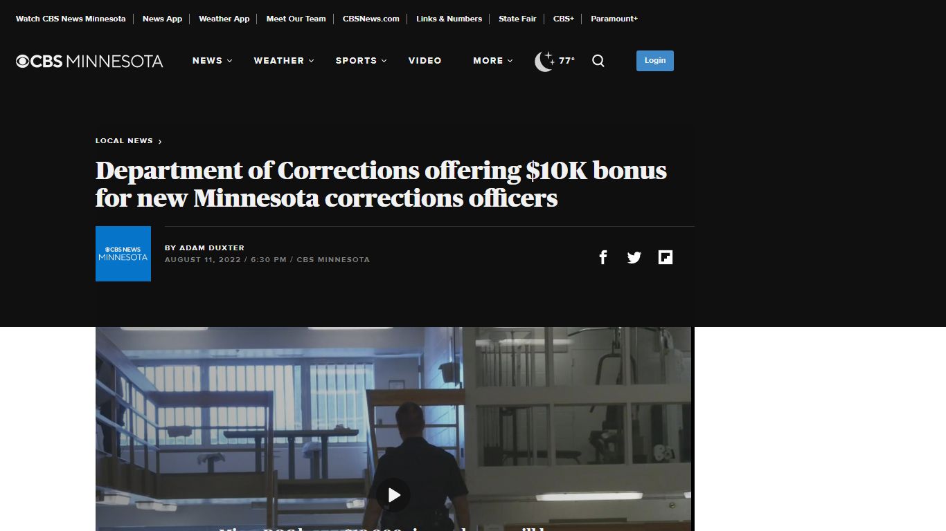 Department of Corrections offering $10K bonus for new Minnesota ...